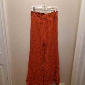 Burnt orange flaired pants